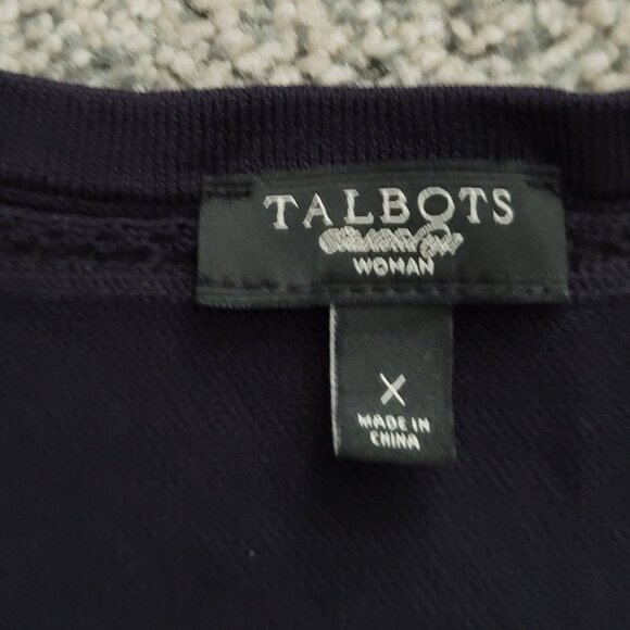 Talbots Navy Open Front Cardigan Size X, Pre-Owned in Nice Condition! - Picture 4 of 10